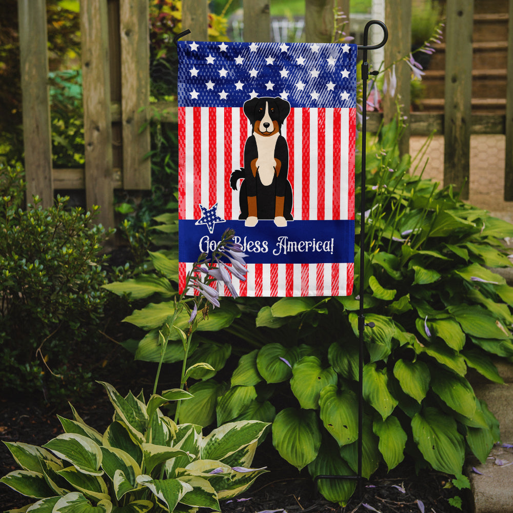 Patriotic USA Appenzeller Sennenhund Flag Garden Size