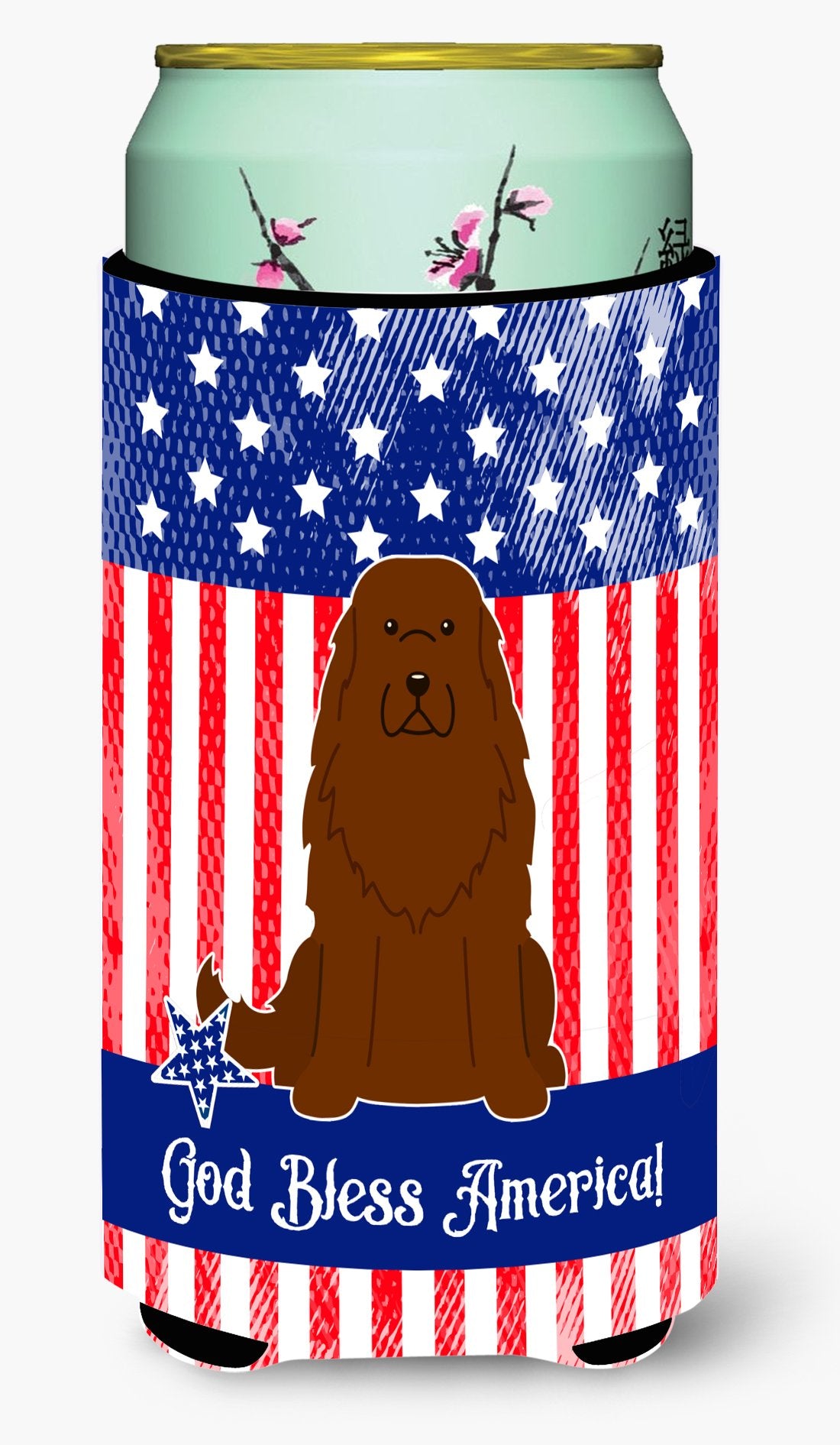 Patriotic USA Caucasian Shepherd Dog Tall Boy Beverage Insulator Hugger BB3045TBC by Caroline&#39;s Treasures