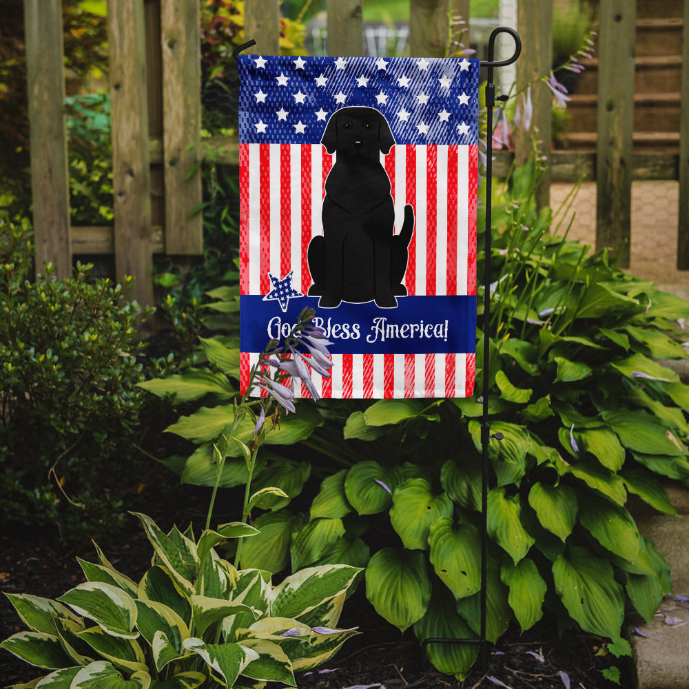 Patriotic USA Black Labrador Flag Garden Size