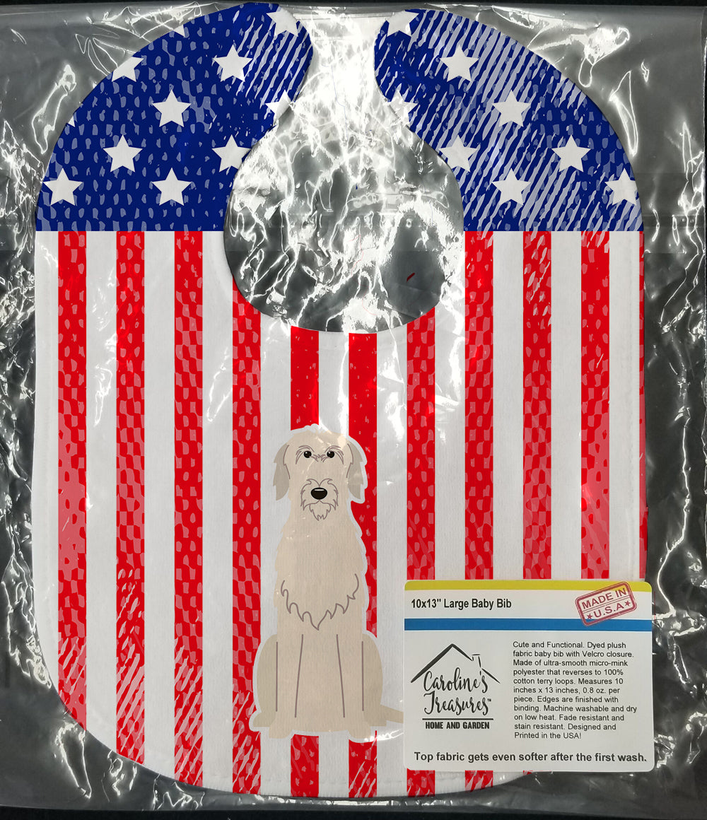 Patriotic USA Irish Wolfhound Baby Bib BB3060BIB - the-store.com
