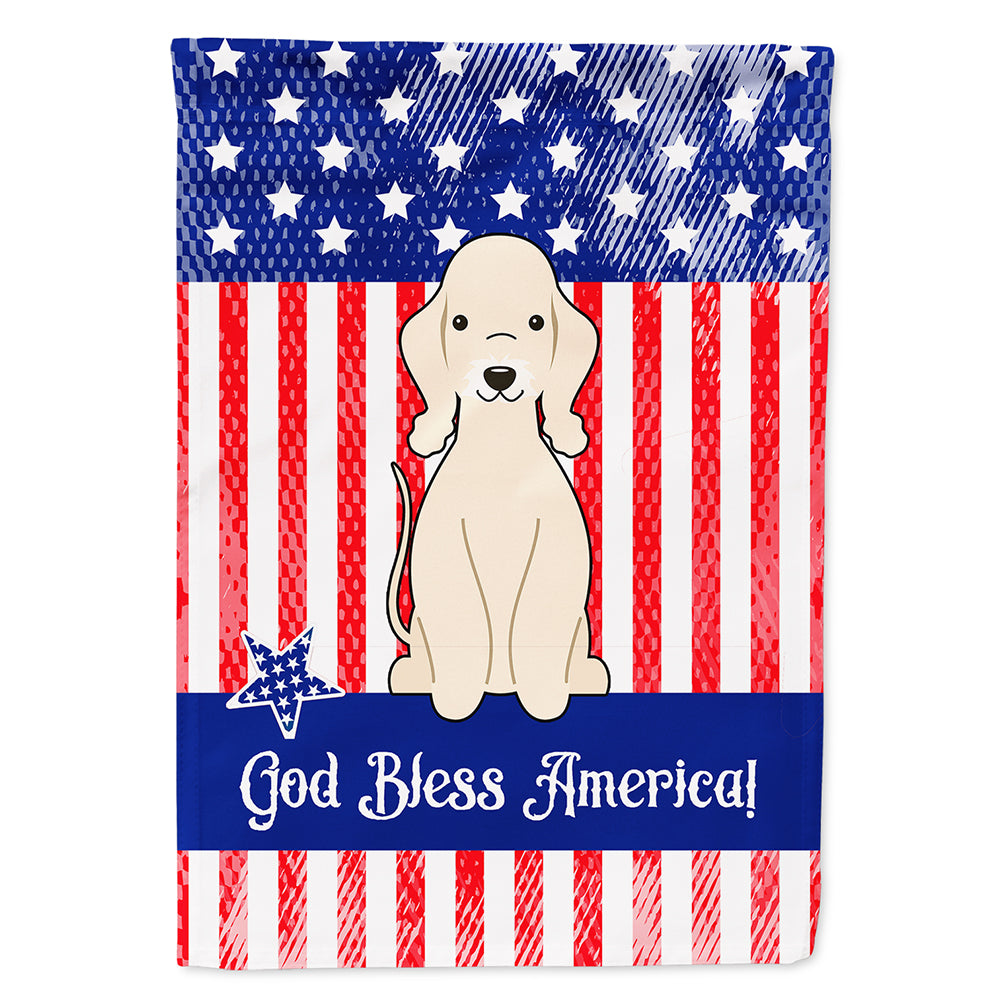 Patriotic USA Bedlington Terrier Sandy Flag Canvas House Size BB3086CHF