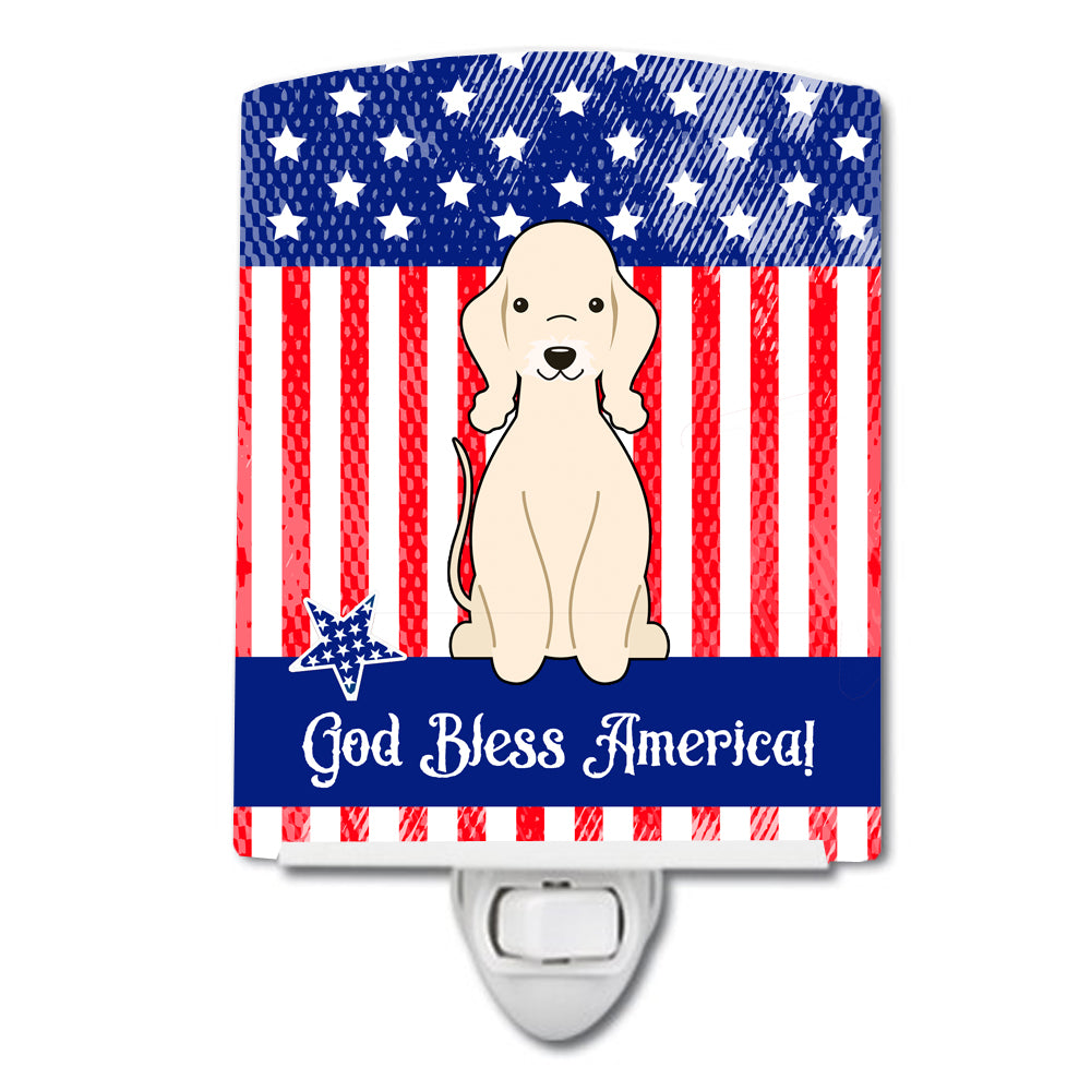 Patriotic USA Bedlington Terrier Sandy Ceramic Night Light BB3086CNL - the-store.com