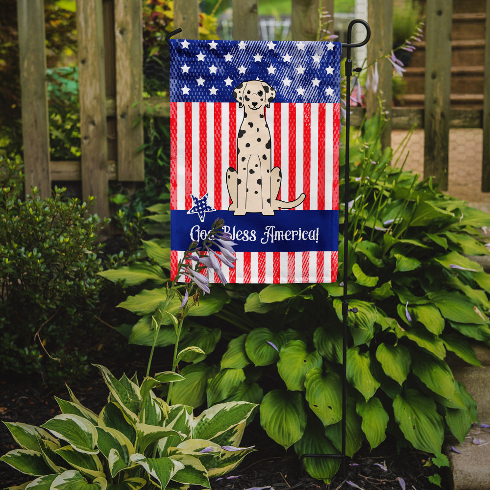 Patriotic USA Dalmatian Flag Garden Size
