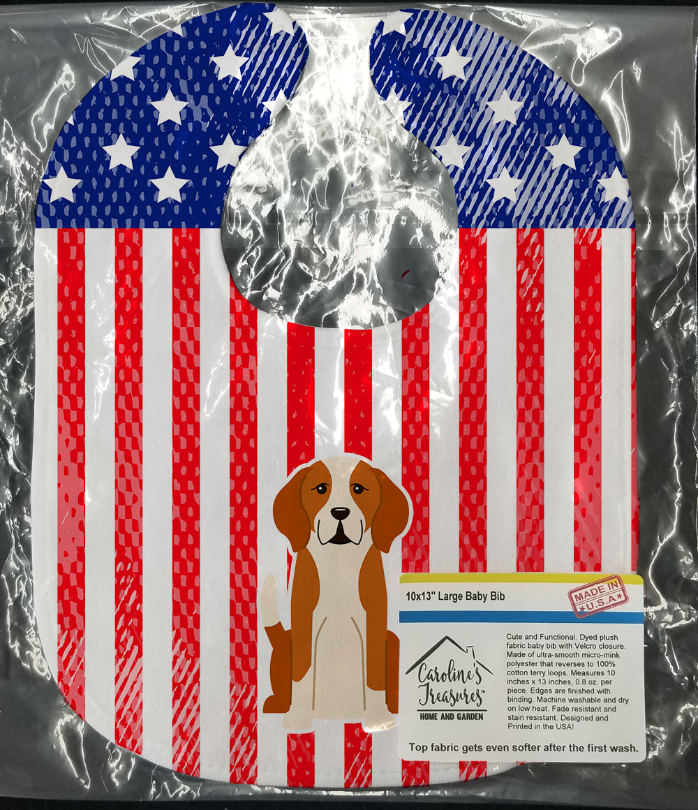 Patriotic USA English Foxhound Baby Bib BB3105BIB - the-store.com