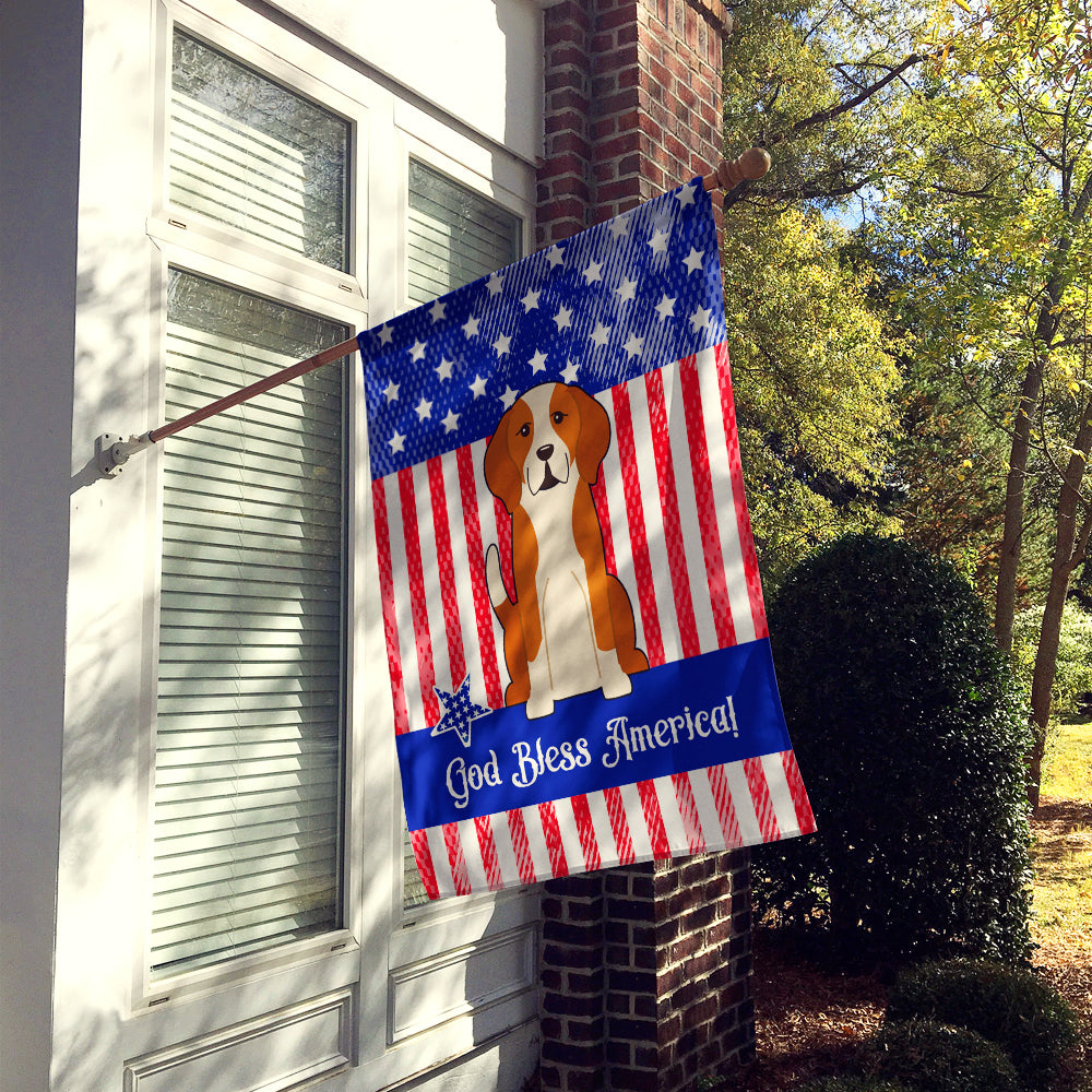 Patriotic USA English Foxhound Flag Canvas House Size BB3105CHF