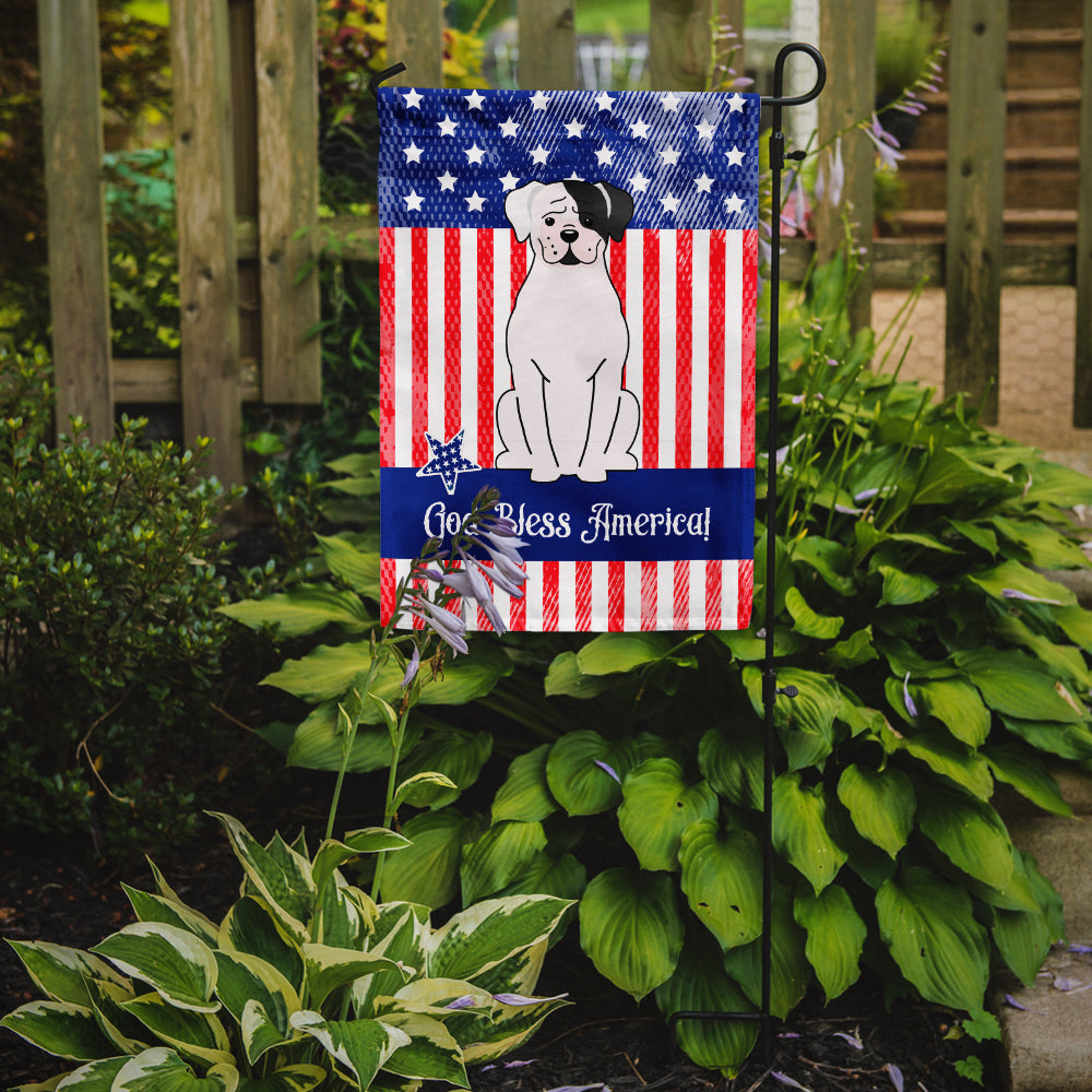 Patriotic USA White Boxer Cooper Flag Garden Size BB3109GF
