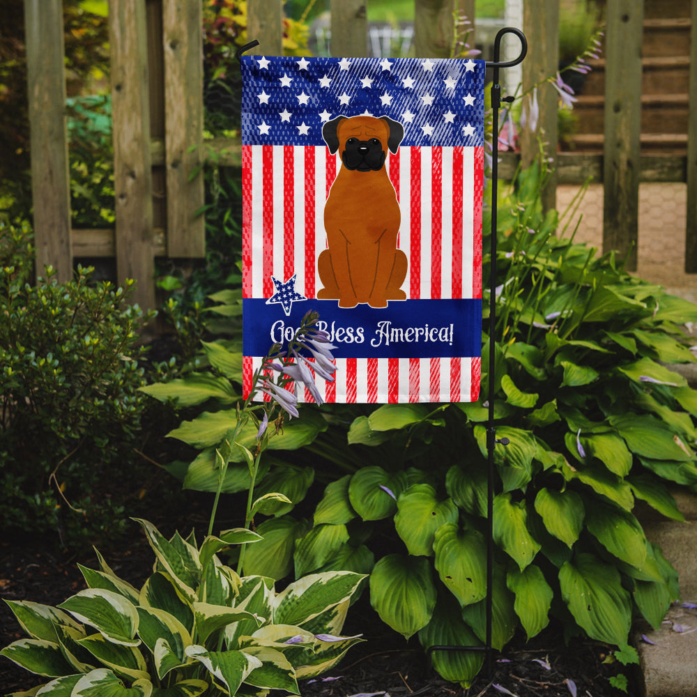 Patriotic USA Fawn Boxer Flag Garden Size BB3110GF