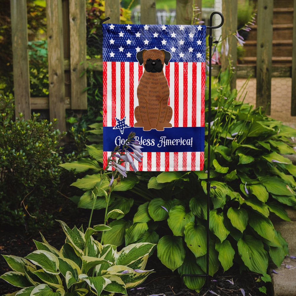 Patriotic USA Brindle Boxer Flag Garden Size BB3112GF