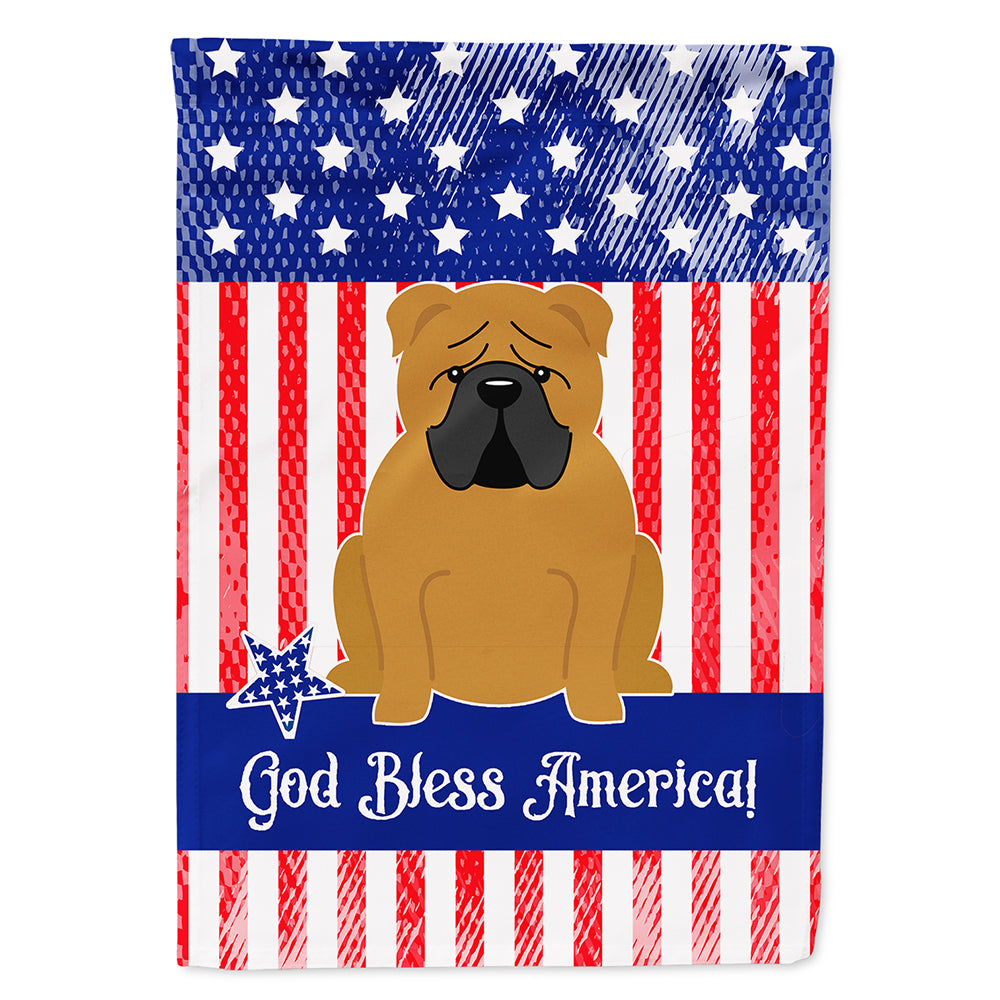 Patriotic USA English Bulldog Red Flag Canvas House Size BB3117CHF