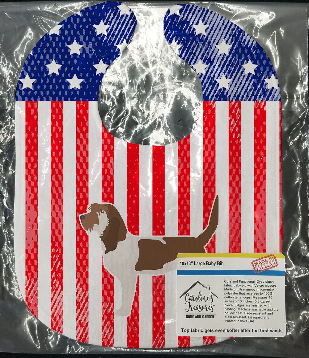 USA Patriotic Grand Basset Griffon Vendeen Baby Bib BB3290BIB - the-store.com