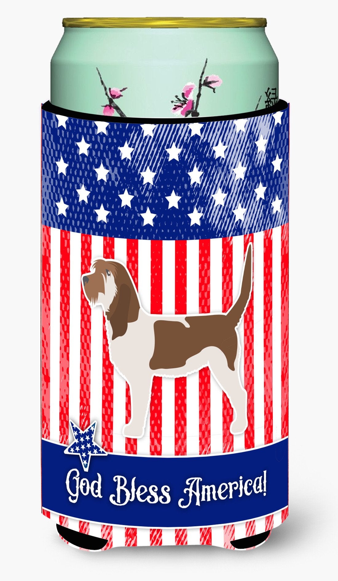 USA Patriotic Grand Basset Griffon Vendeen Tall Boy Beverage Insulator Hugger BB3290TBC by Caroline's Treasures