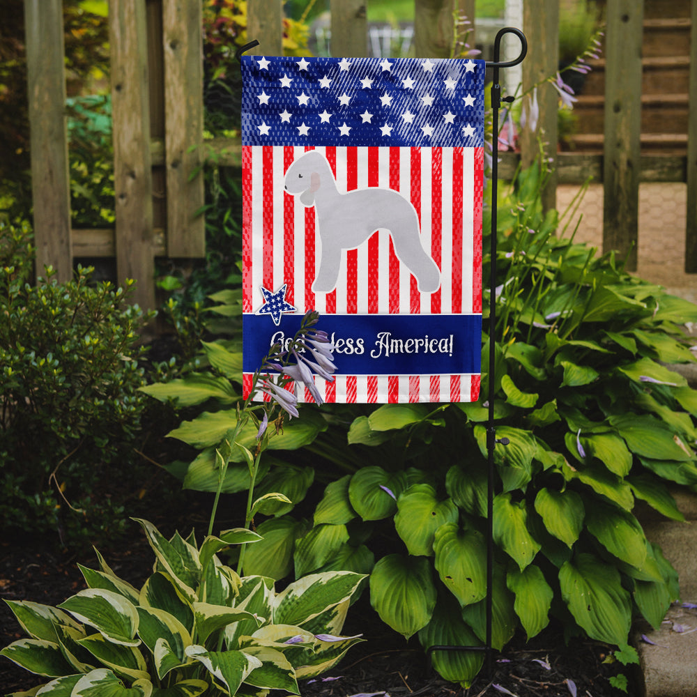 USA Patriotic Bedlington Terrier Flag Garden Size BB3294GF