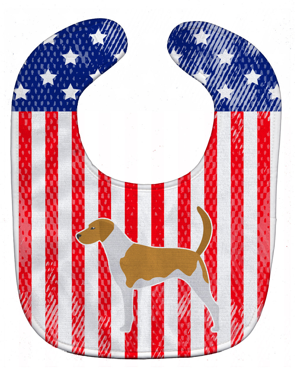 USA Patriotic American Foxhound Baby Bib BB3298BIB - the-store.com