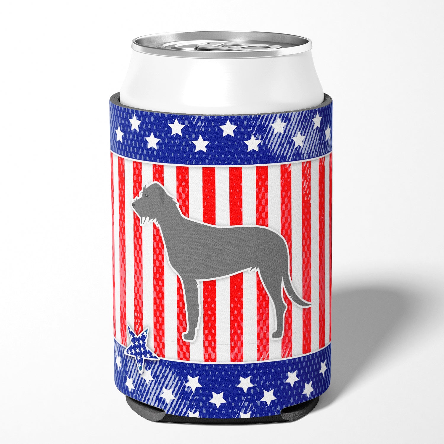 USA Patriotic Irish Wolfhound Can or Bottle Hugger BB3303CC