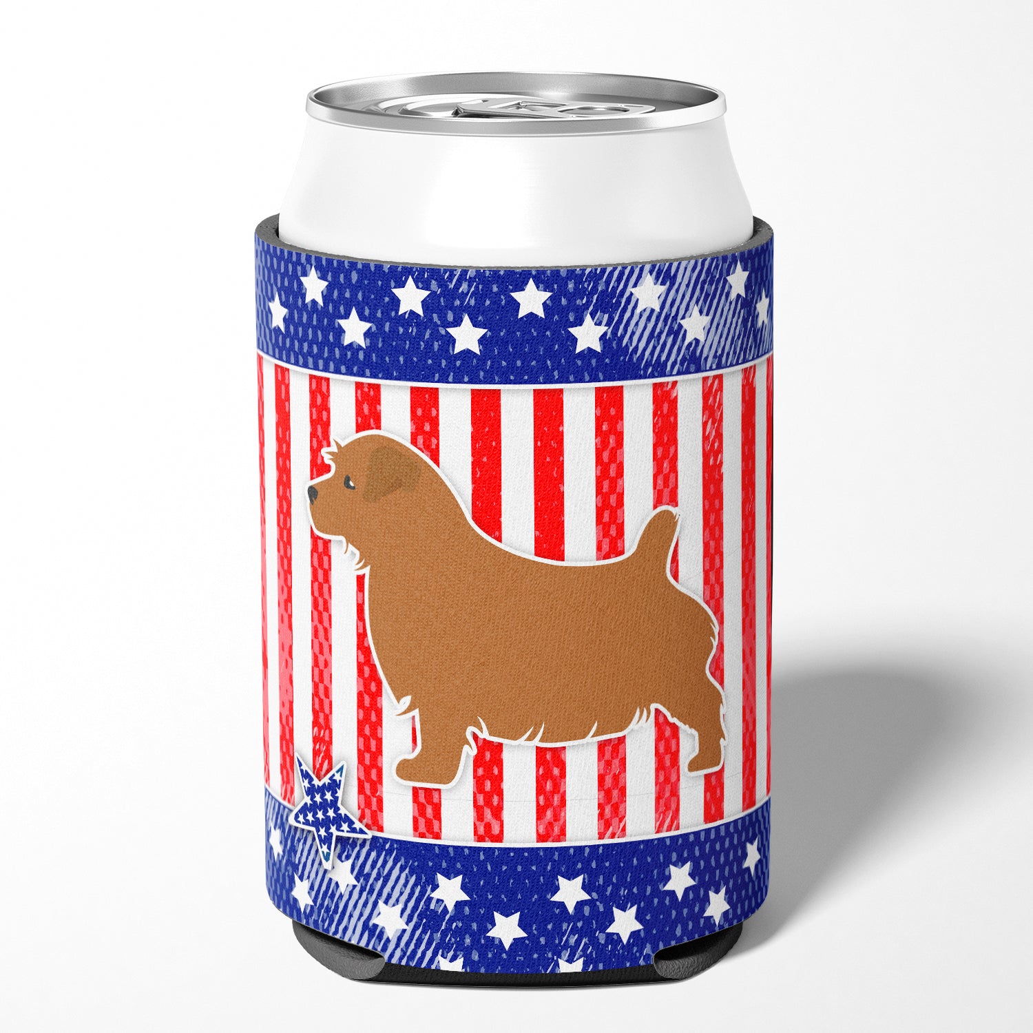 USA Patriotic Norfolk Terrier Can or Bottle Hugger BB3309CC  the-store.com.