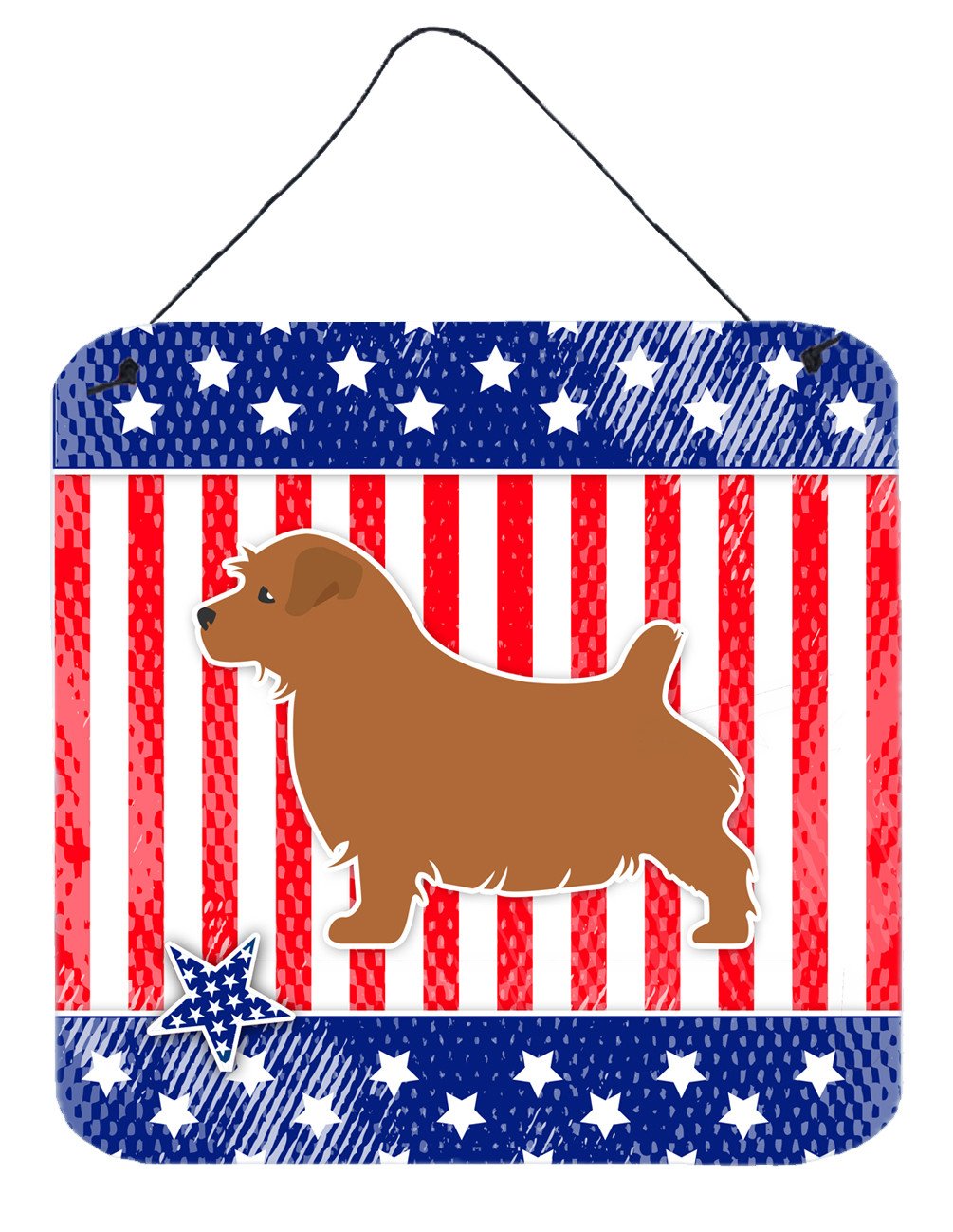 USA Patriotic Norfolk Terrier Wall or Door Hanging Prints BB3309DS66 by Caroline's Treasures