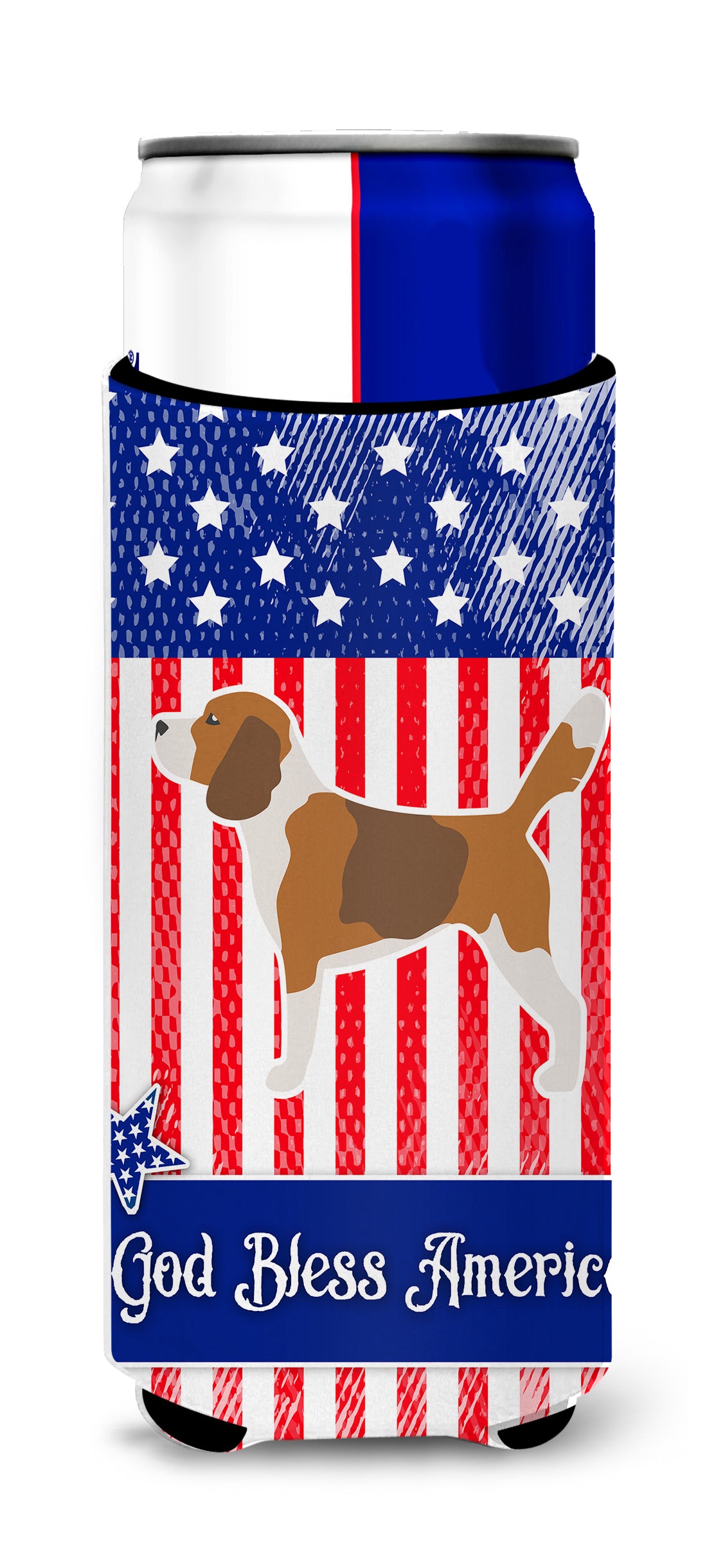 USA Patriotic Beagle  Ultra Hugger for slim cans BB3310MUK