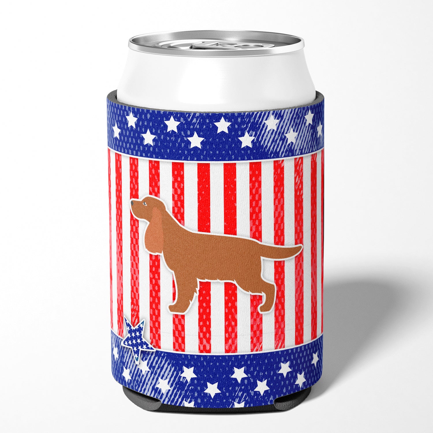 USA Patriotic English Cocker Spaniel Can or Bottle Hugger BB3312CC