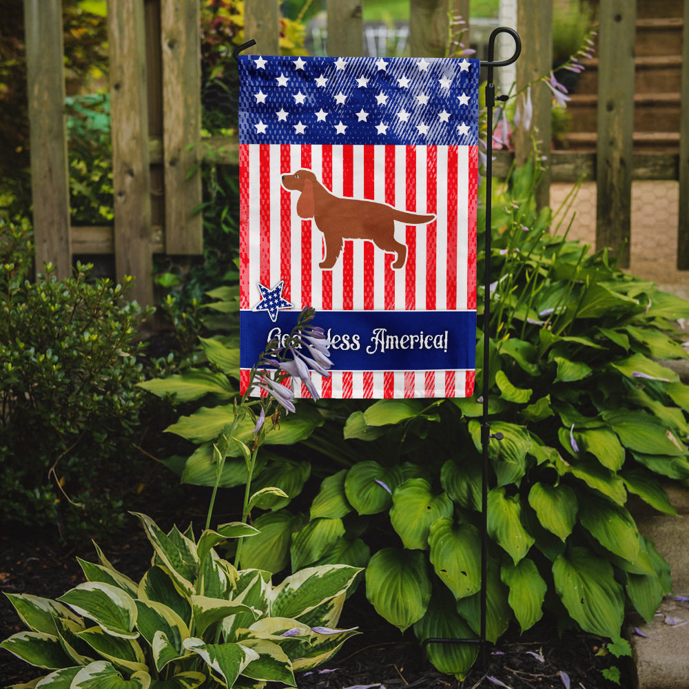 USA Patriotic English Cocker Spaniel Flag Garden Size BB3312GF