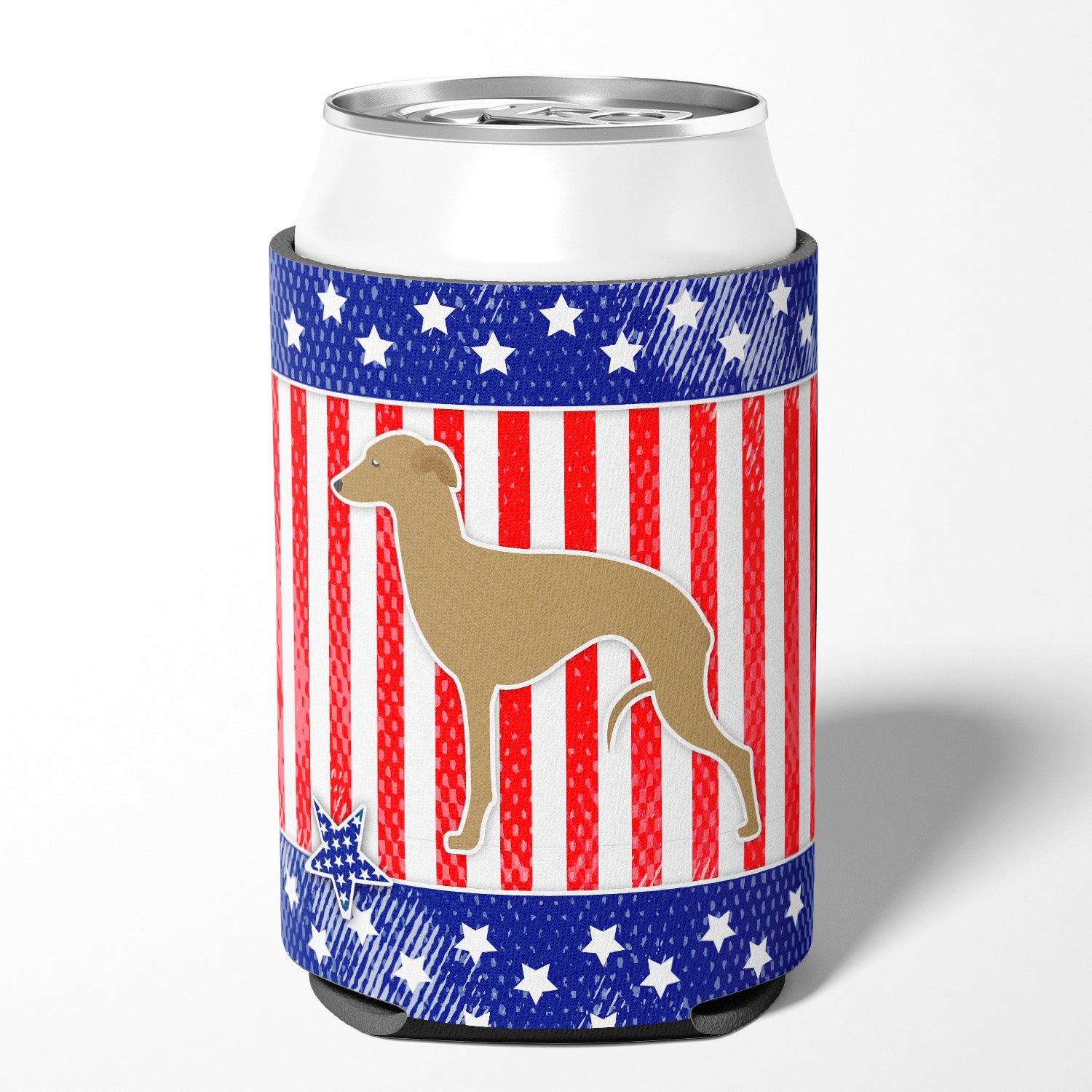 USA Patriotic Italian Greyhound Can or Bottle Hugger BB3314CC