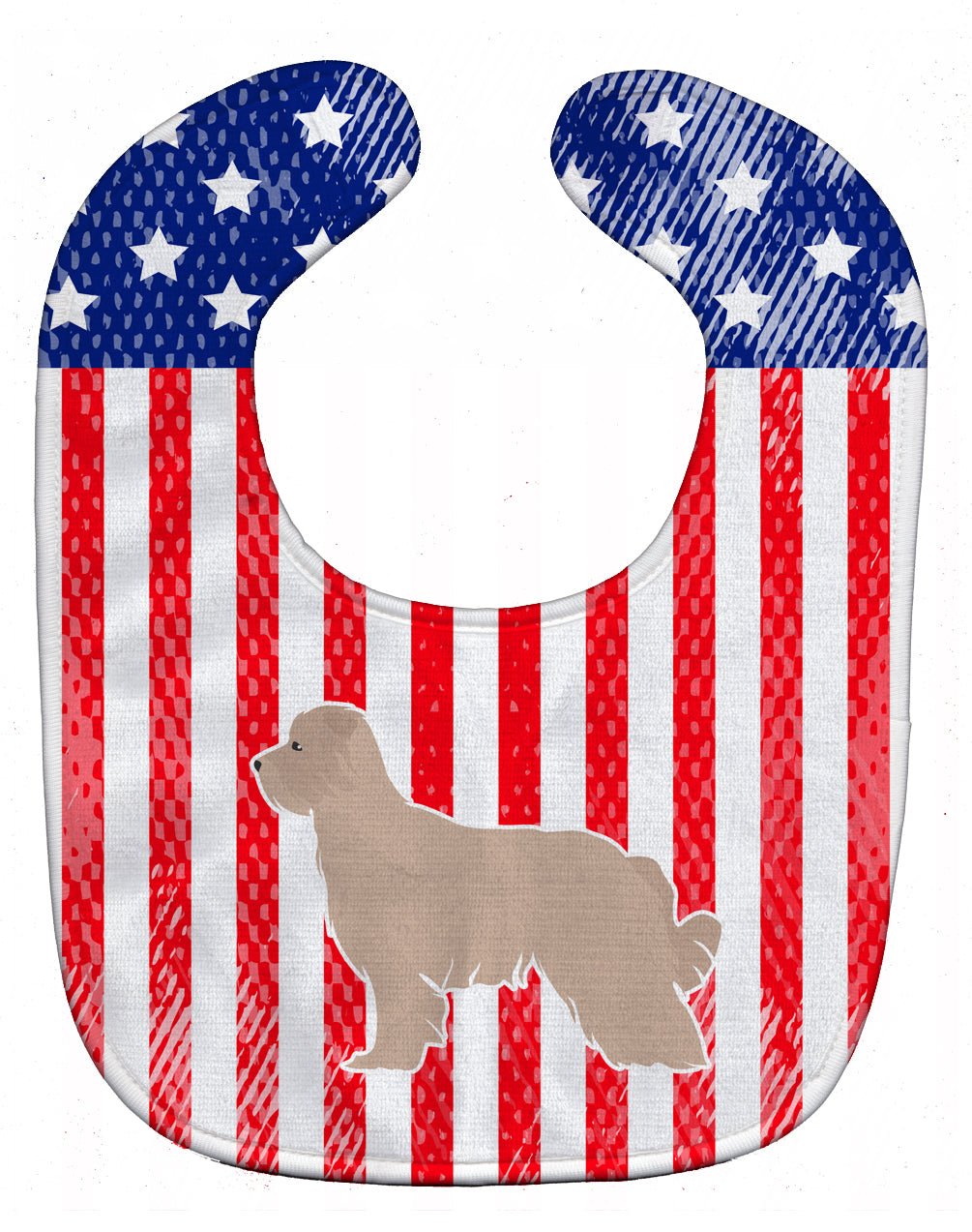 USA Patriotic Pyrenean Shepherd Baby Bib BB3318BIB - the-store.com