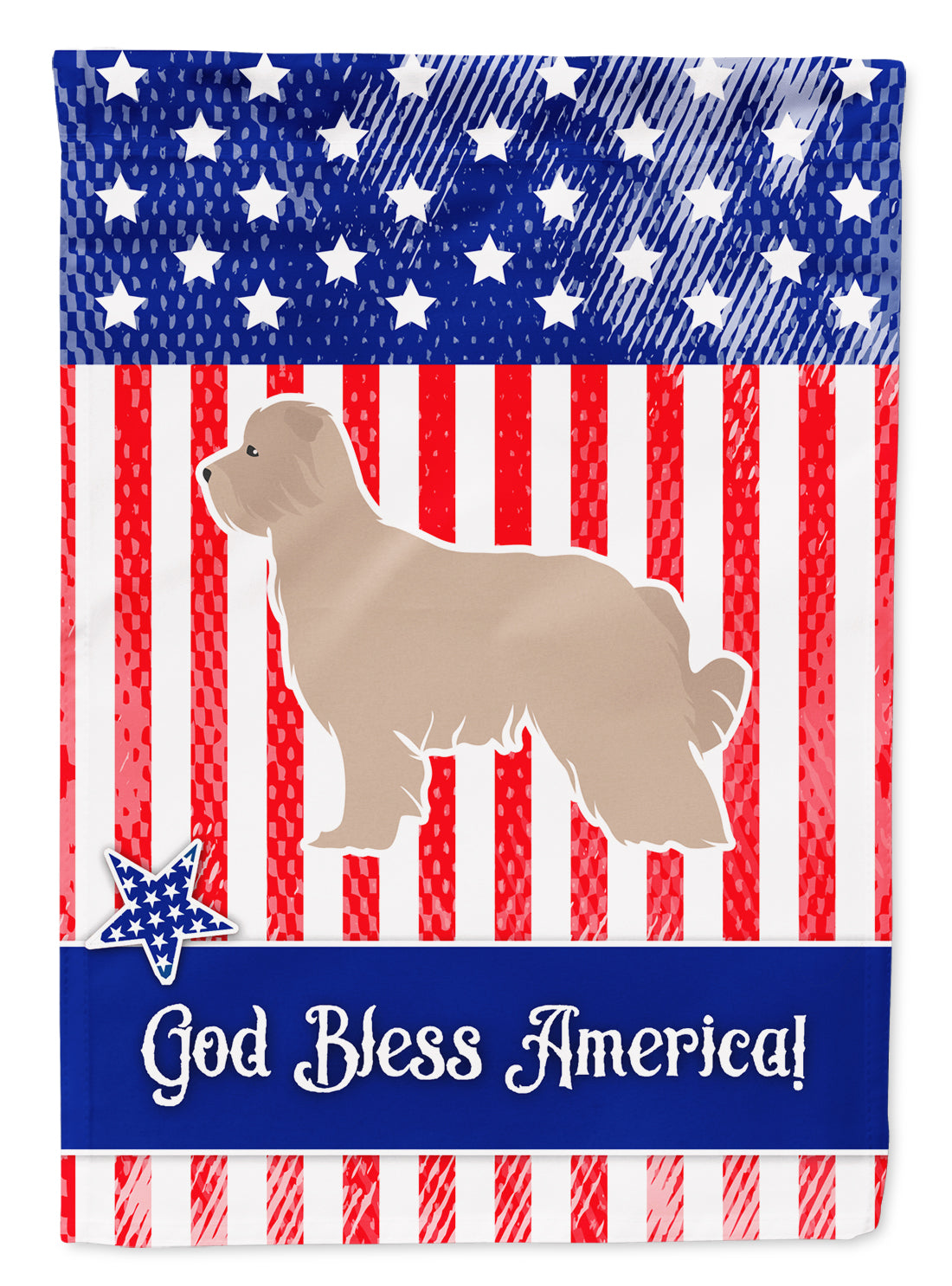 USA Patriotic Pyrenean Shepherd Flag Garden Size BB3318GF