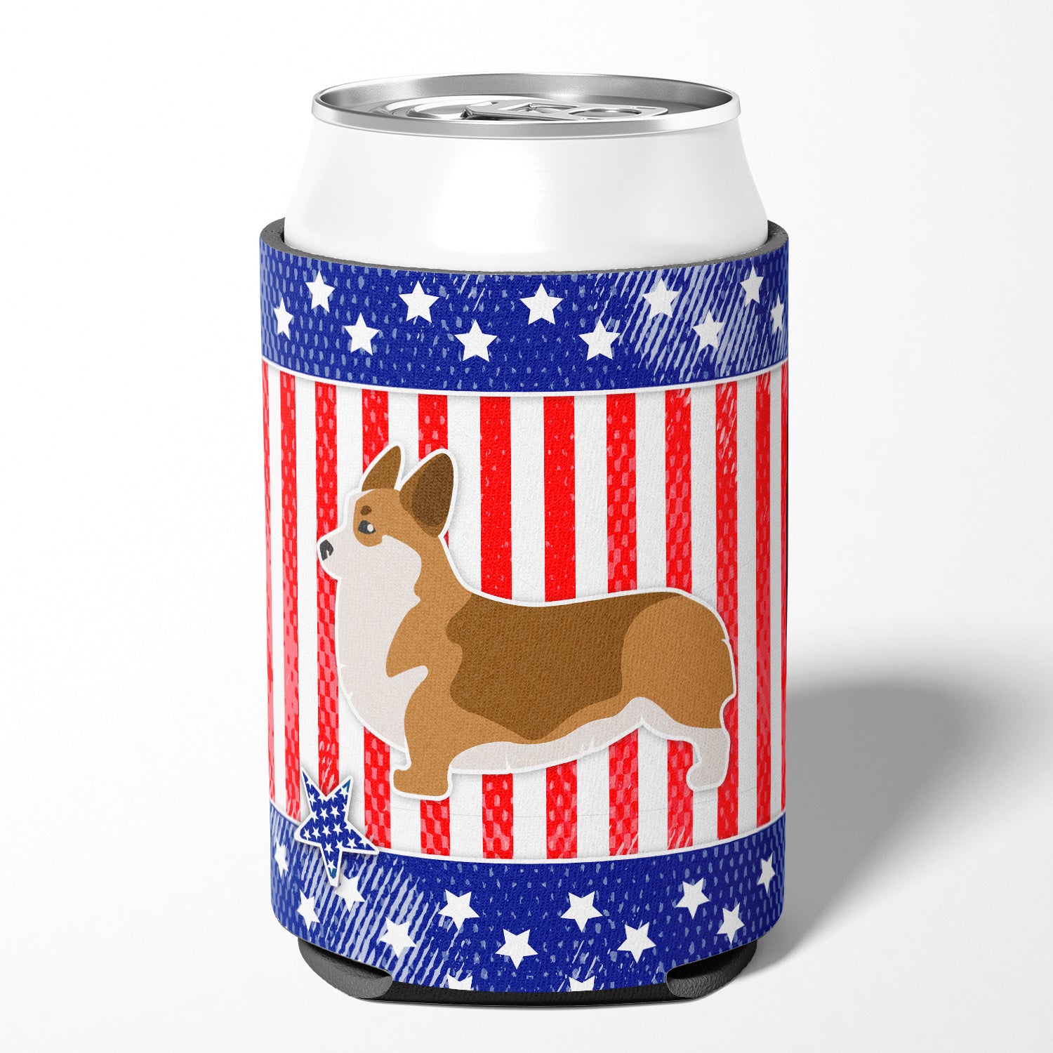 USA Patriotic Corgi Can or Bottle Hugger BB3320CC