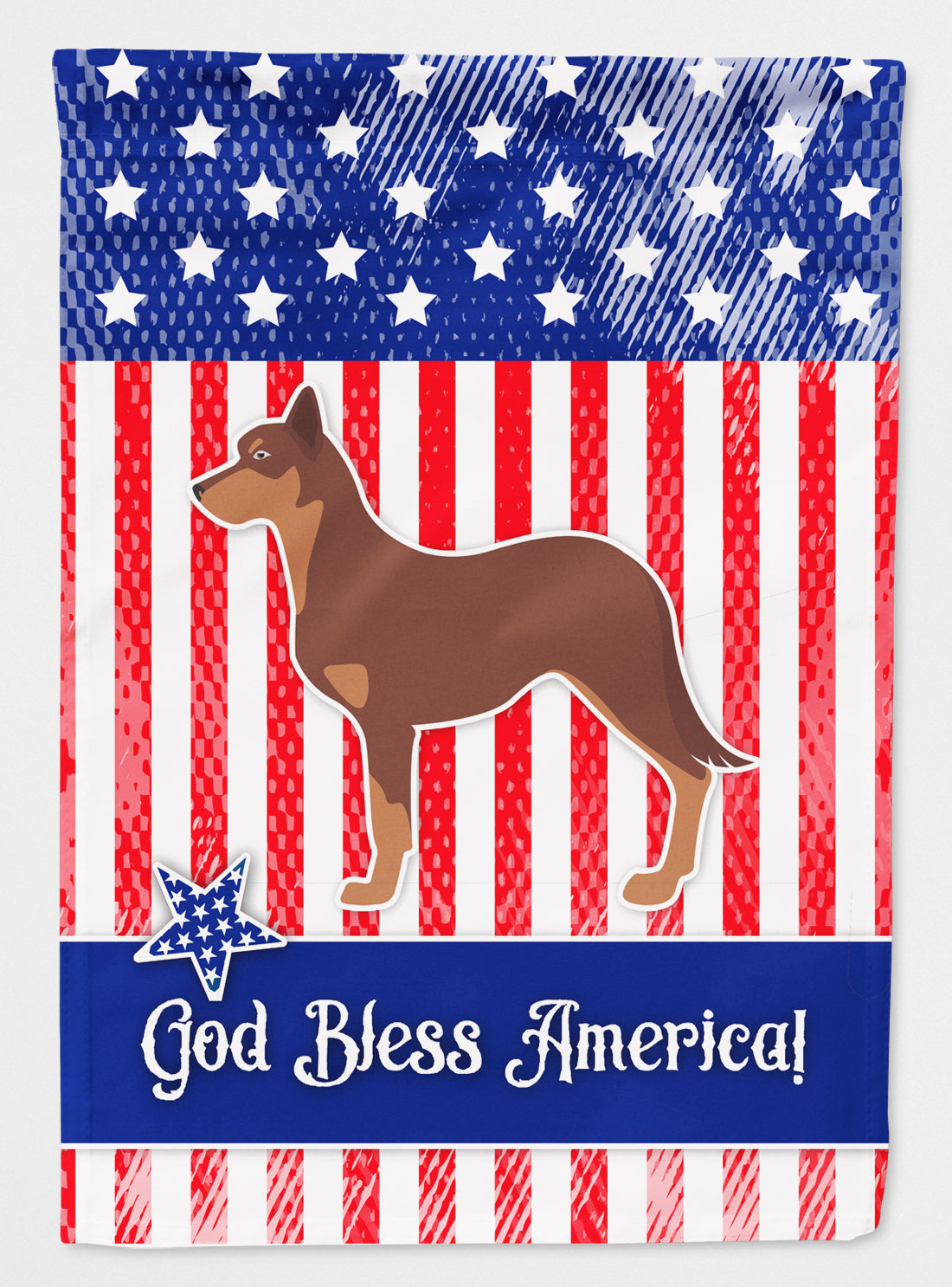 USA Patriotic Australian Kelpie Dog Flag Canvas House Size BB3329CHF  the-store.com.