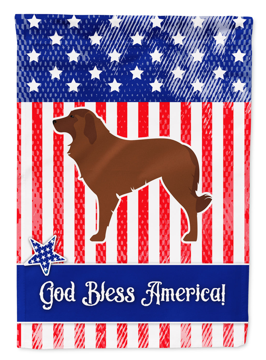 USA Patriotic Portuguese Sheepdog Dog Flag Garden Size BB3331GF