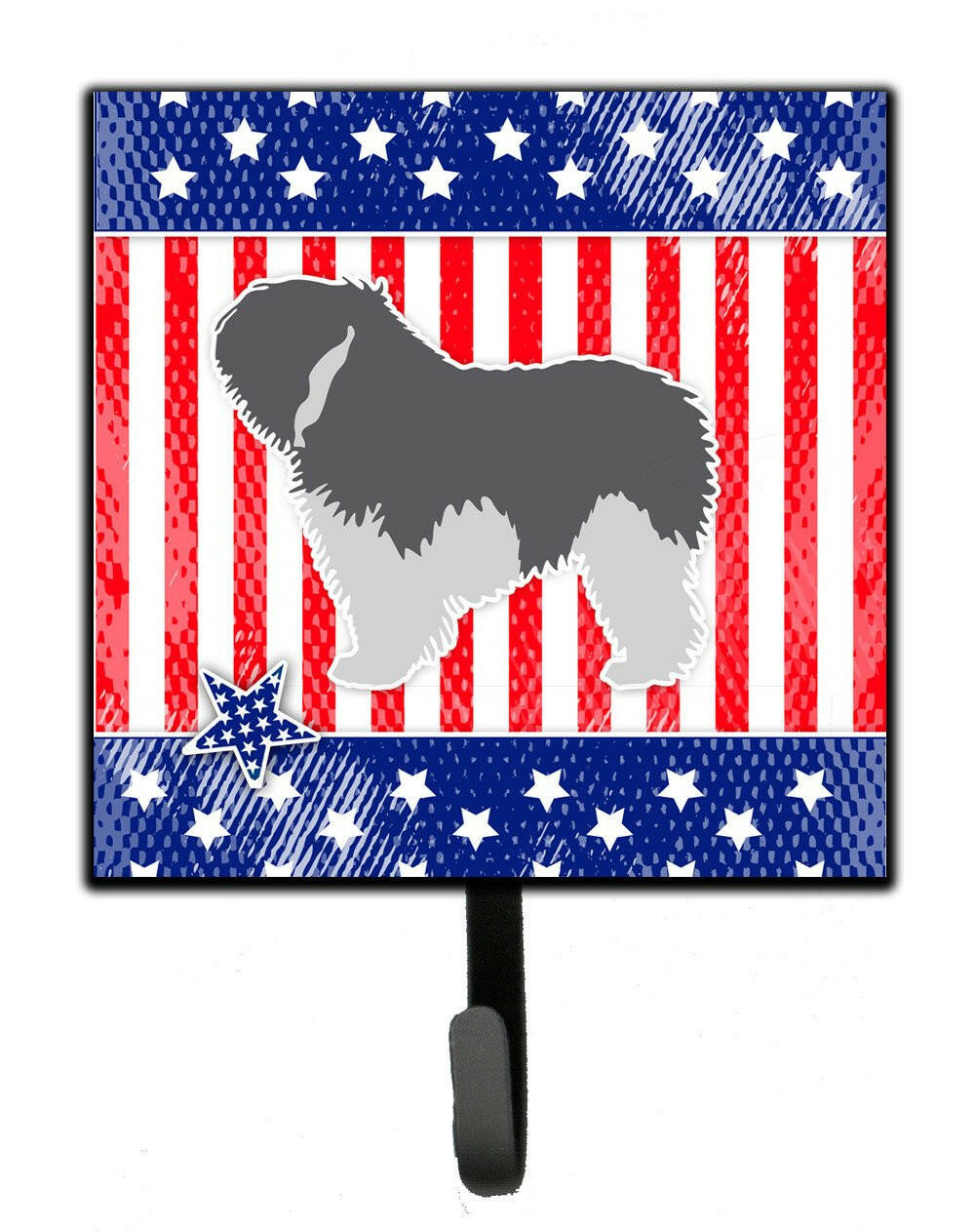 USA Patriotic Polish Lowland Sheepdog Dog Leash or Key Holder BB3332SH4 by Caroline's Treasures