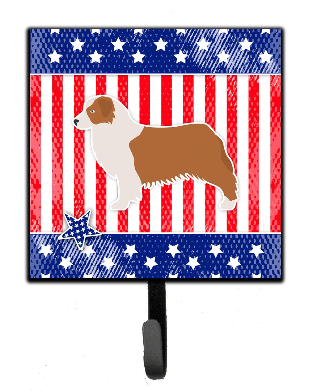 USA Patriotic Australian Shepherd Dog Leash or Key Holder BB3333SH4 by Caroline's Treasures