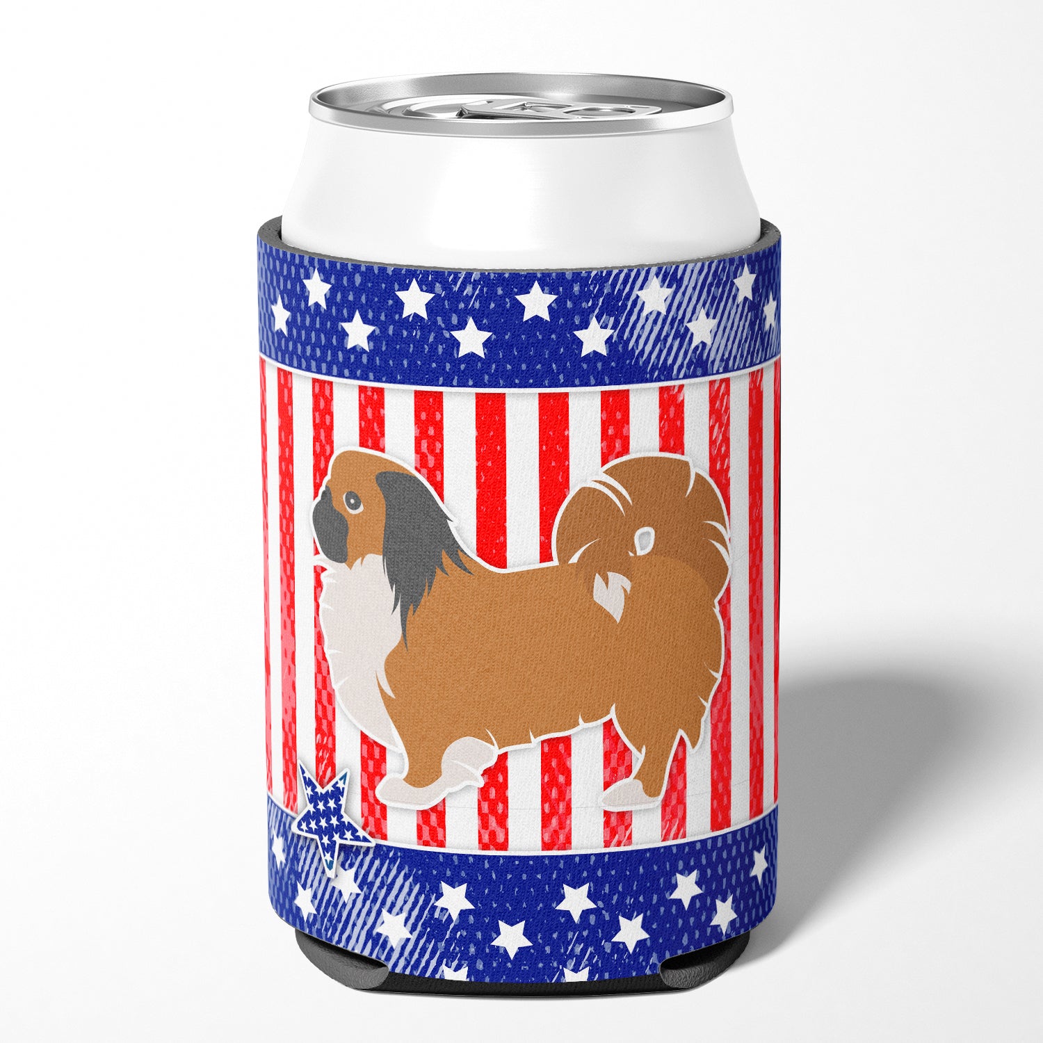 USA Patriotic Pekingese Can or Bottle Hugger BB3338CC