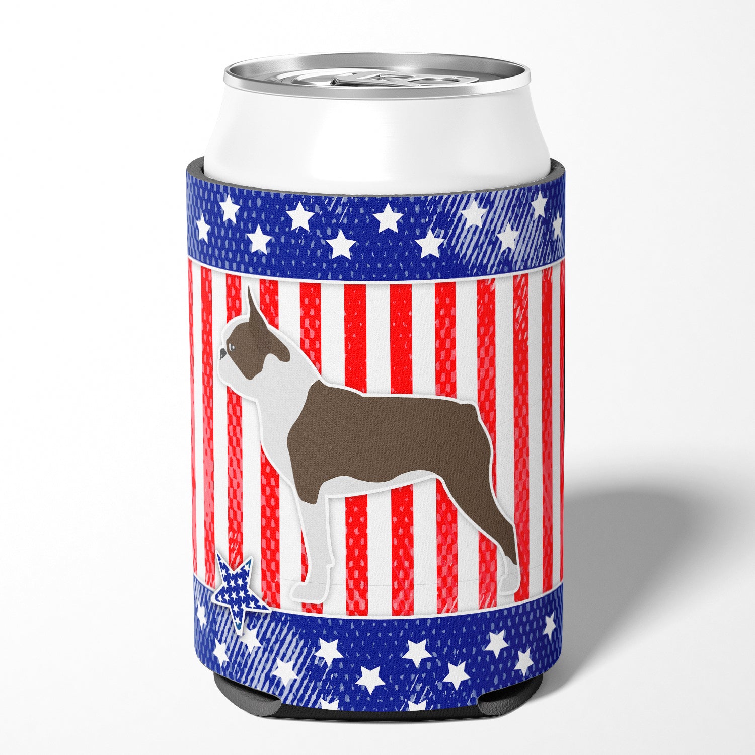 USA Patriotic Boston Terrier Can or Bottle Hugger BB3344CC
