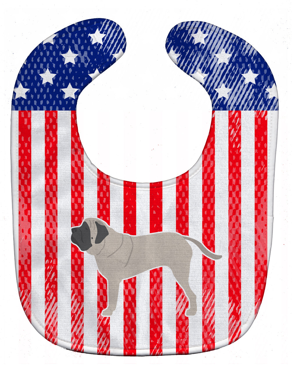 USA Patriotic English Mastiff Baby Bib BB3356BIB - the-store.com