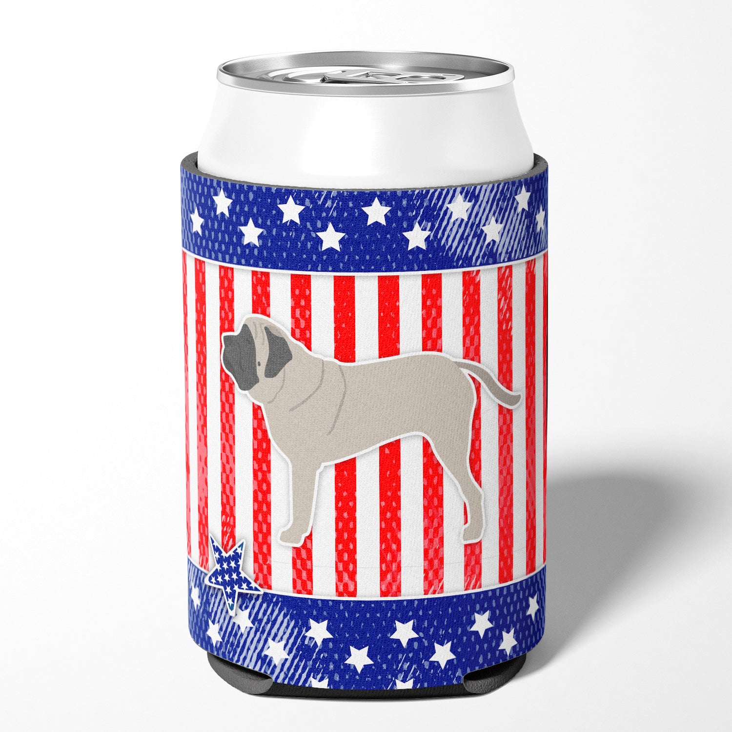 USA Patriotic English Mastiff Can or Bottle Hugger BB3356CC