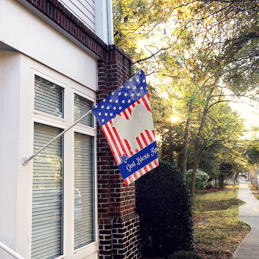 USA Patriotic Samoyed Flag Canvas House Size BB3359CHF