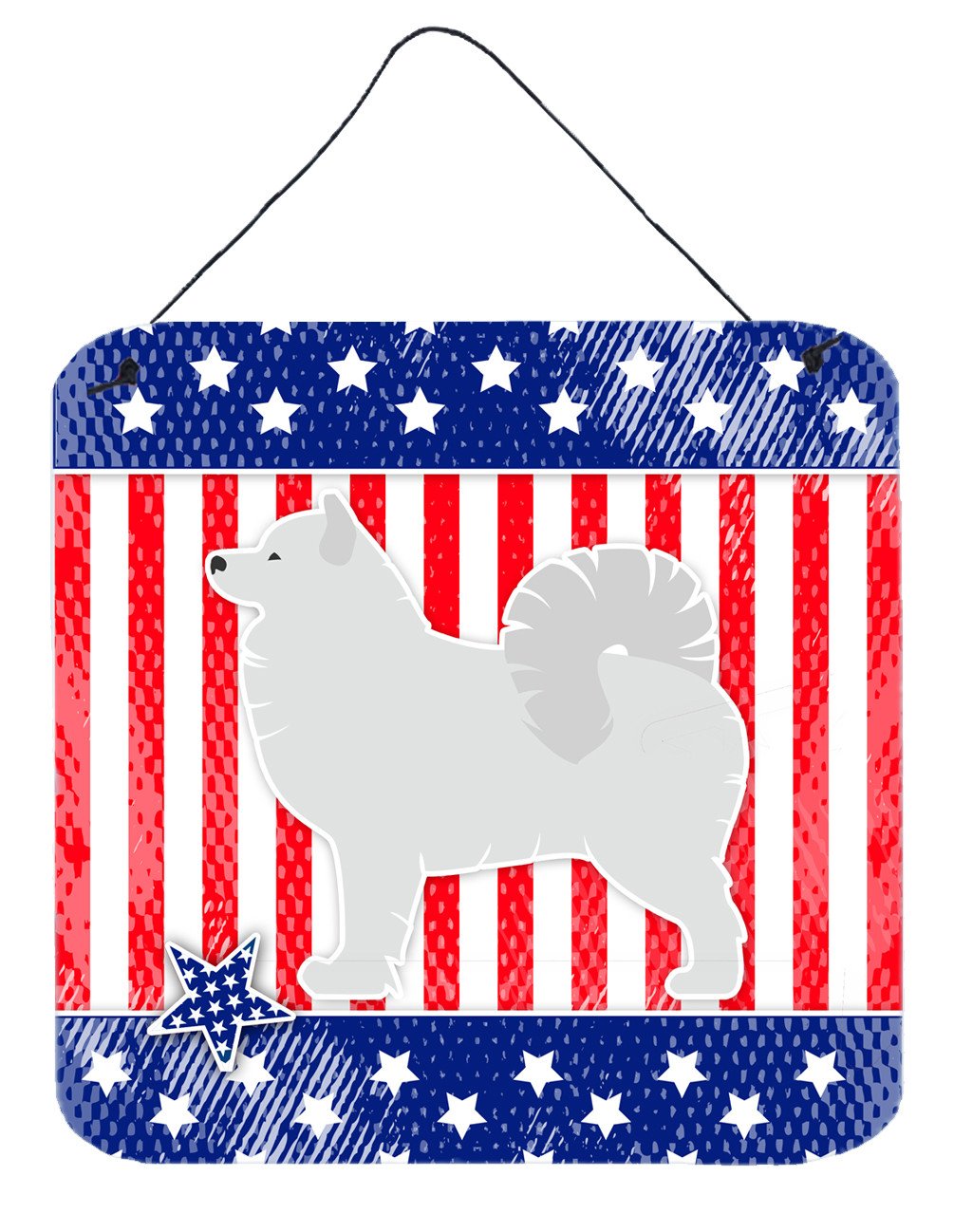 USA Patriotic Samoyed Wall or Door Hanging Prints BB3359DS66 by Caroline's Treasures