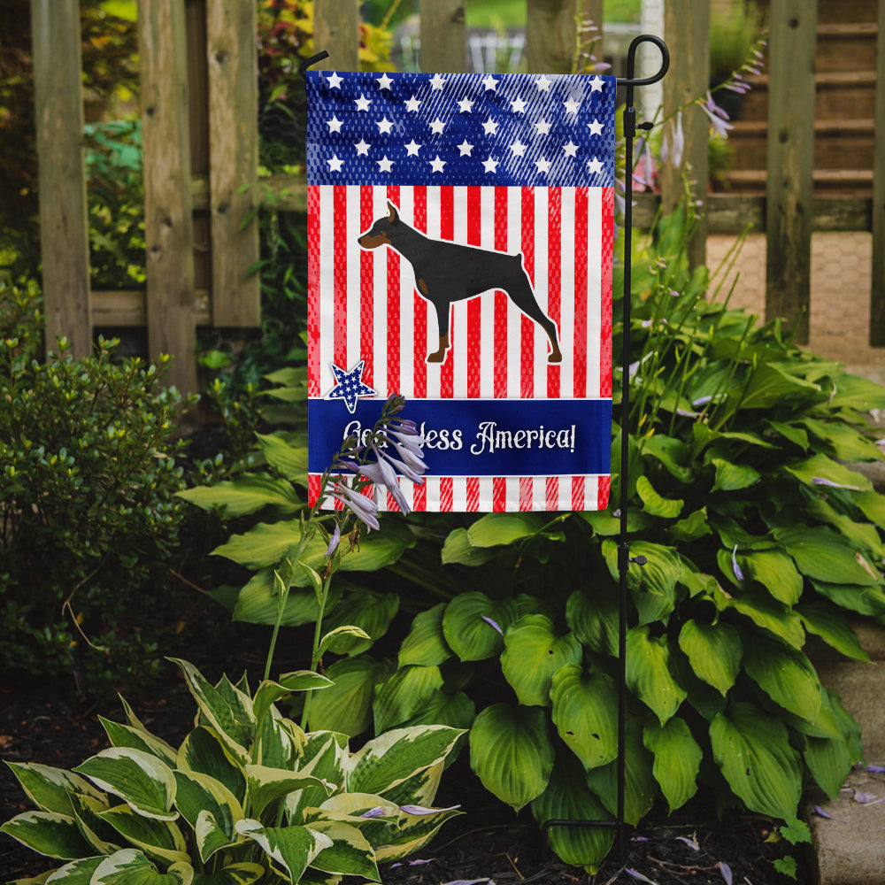 USA Patriotic Doberman Pinscher Flag Garden Size BB3360GF  the-store.com.