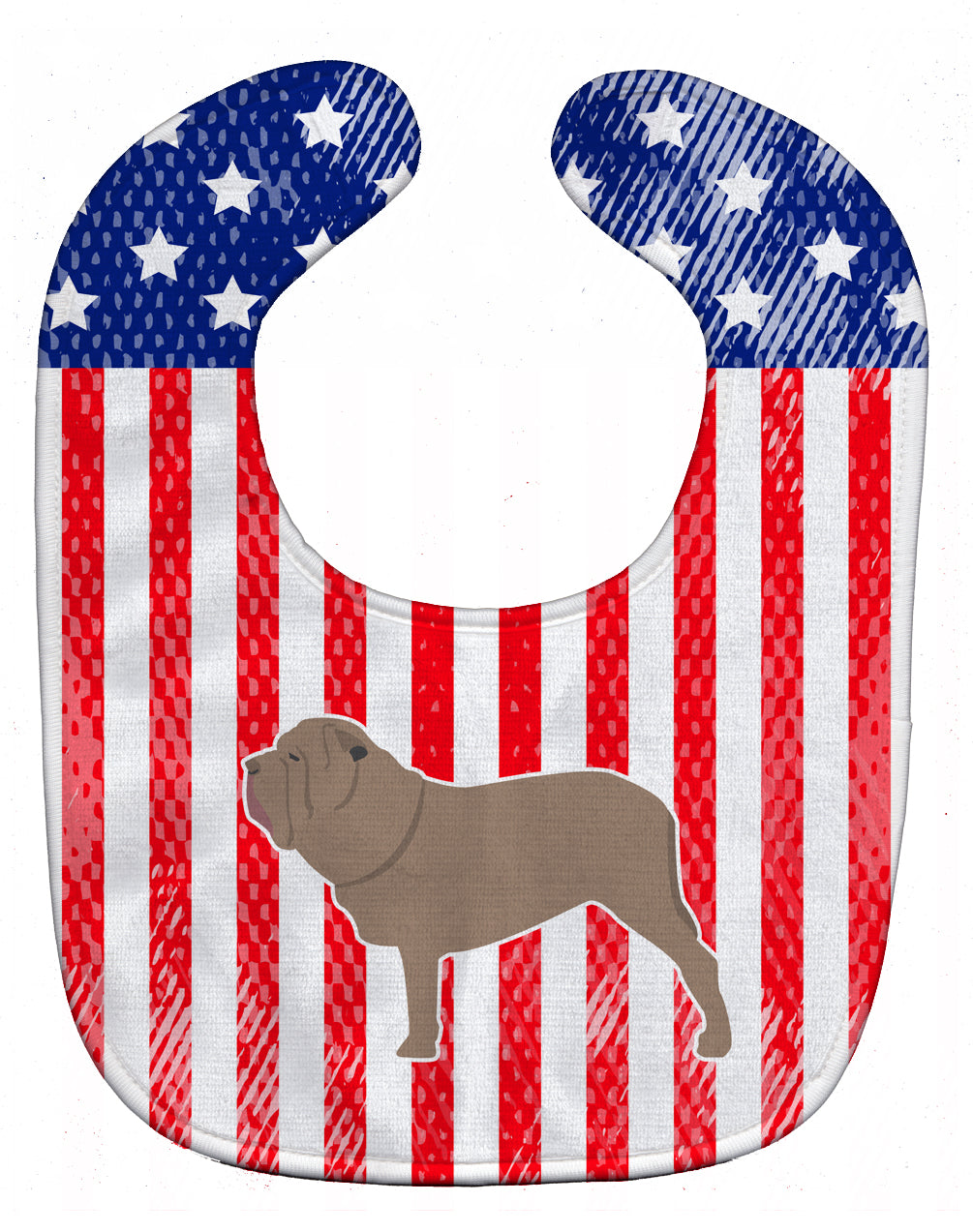 USA Patriotic Neapolitan Mastiff Baby Bib BB3365BIB - the-store.com