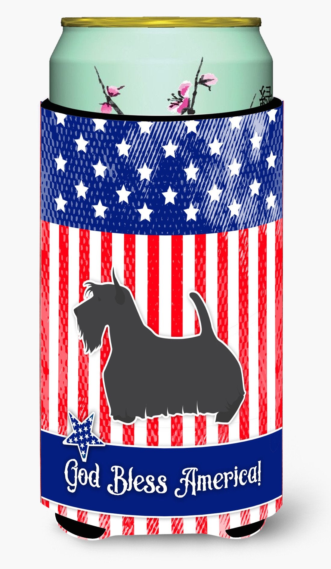 USA Patriotic Scottish Terrier Tall Boy Beverage Insulator Hugger BB3369TBC by Caroline's Treasures