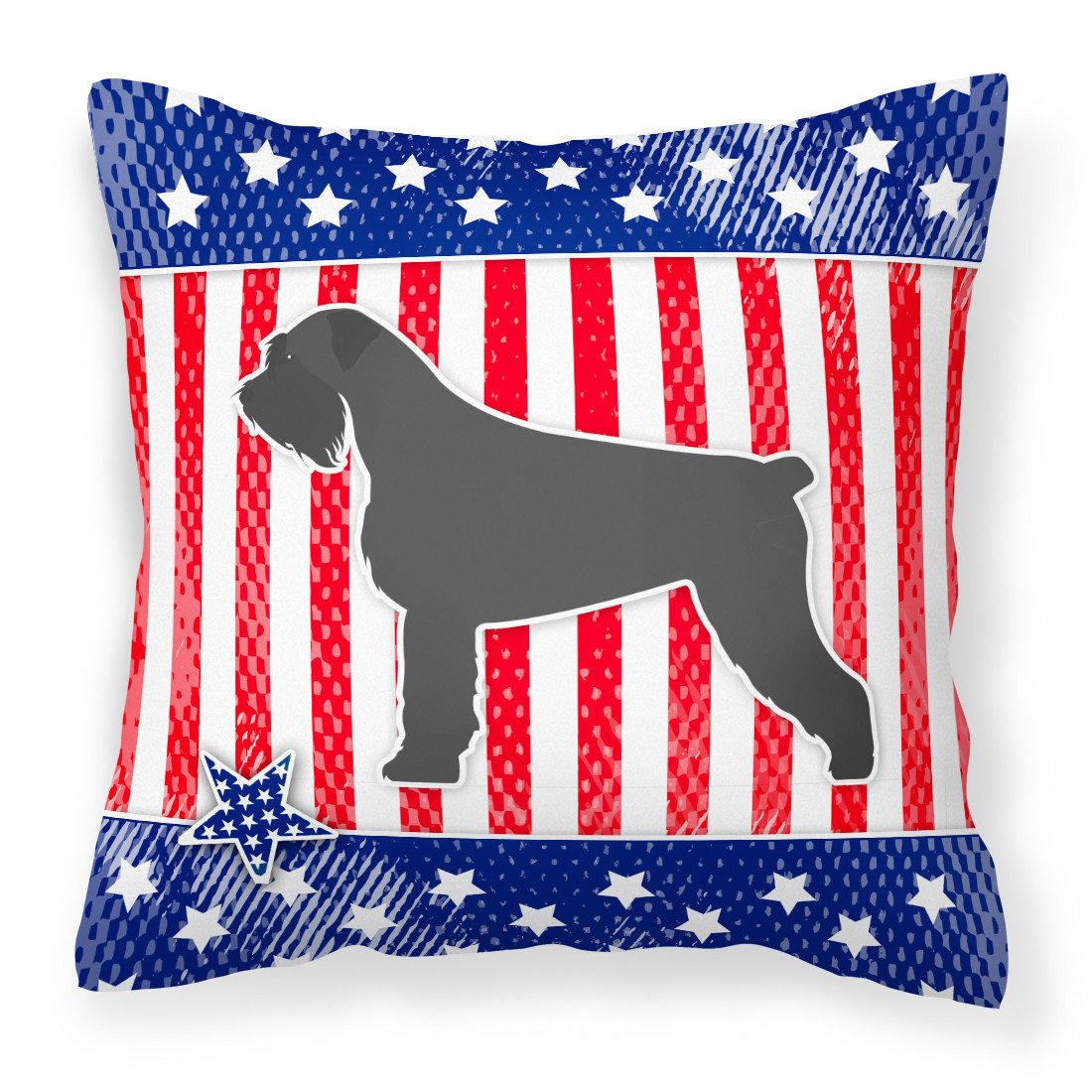 USA Patriotic Giant Schnauzer Fabric Decorative Pillow BB3373PW1818 by Caroline's Treasures