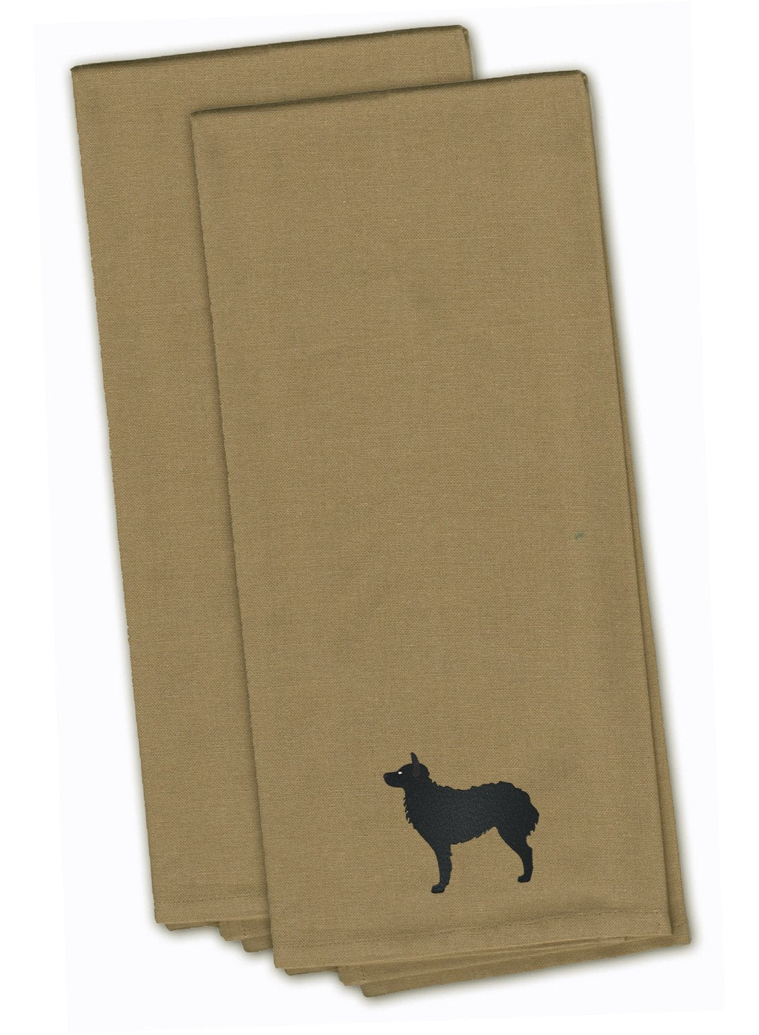 Croatian Sheepdog Tan Embroidered Kitchen Towel Set of 2 BB3421TNTWE by Caroline's Treasures