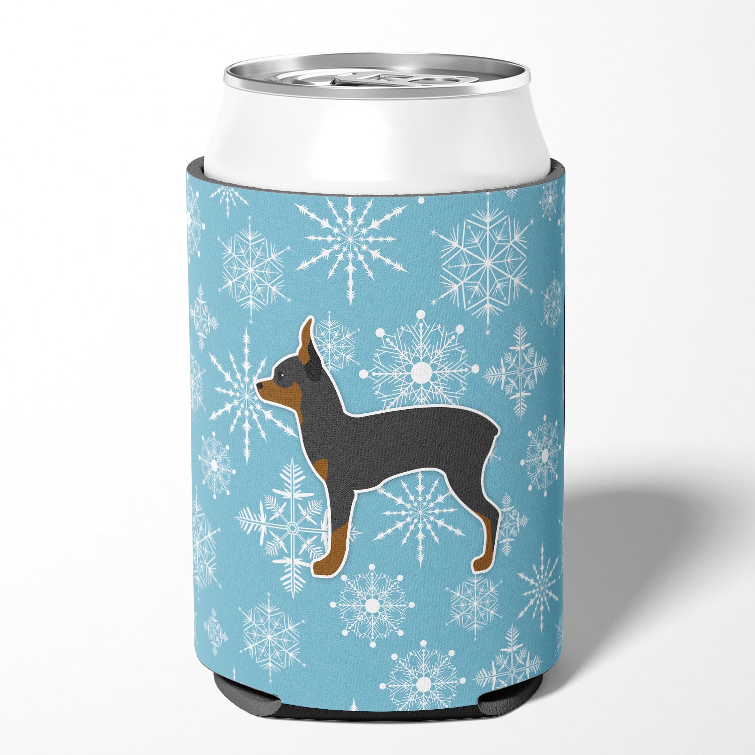 Winter Snowflake Toy Fox Terrier Can or Bottle Hugger BB3487CC