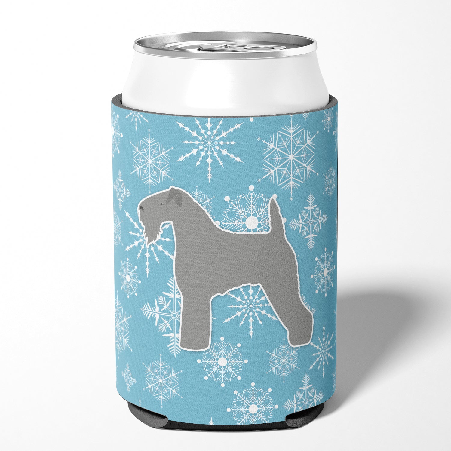 Winter Snowflake Kerry Blue Terrier Can or Bottle Hugger BB3492CC