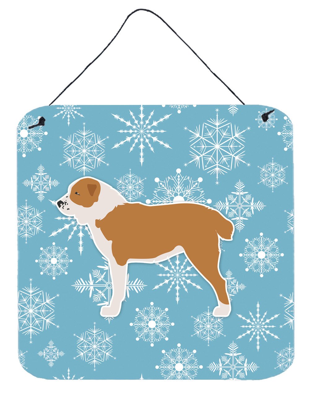 Winter Snowflake Central Asian Shepherd Dog Wall or Door Hanging Prints BB3528DS66 by Caroline's Treasures