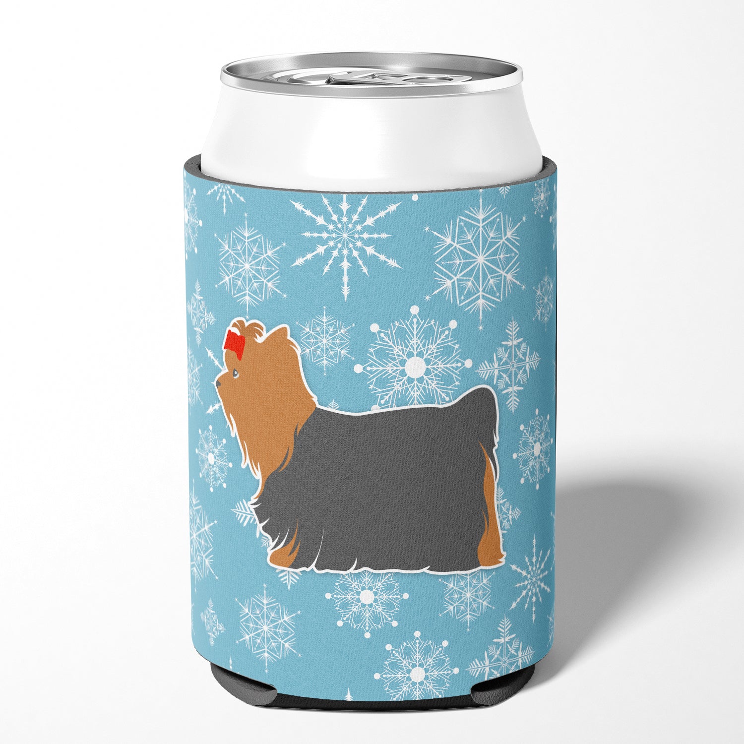 Winter Snowflake Yorkshire Terrier Yorkie Can or Bottle Hugger BB3534CC
