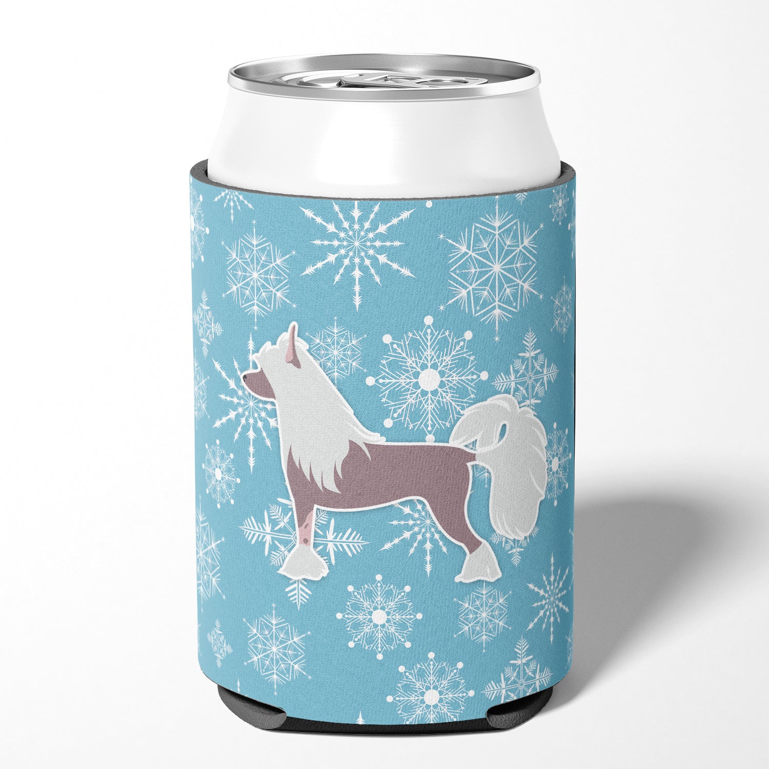 Winter Snowflake Chinese Crested Can or Bottle Hugger BB3543CC