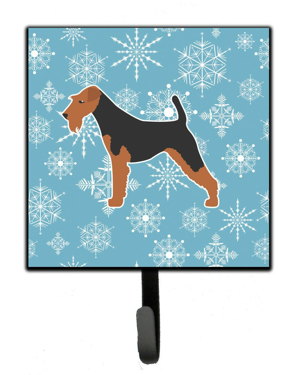 Winter Snowflake Airedale Terrier Leash or Key Holder BB3557SH4 by Caroline's Treasures