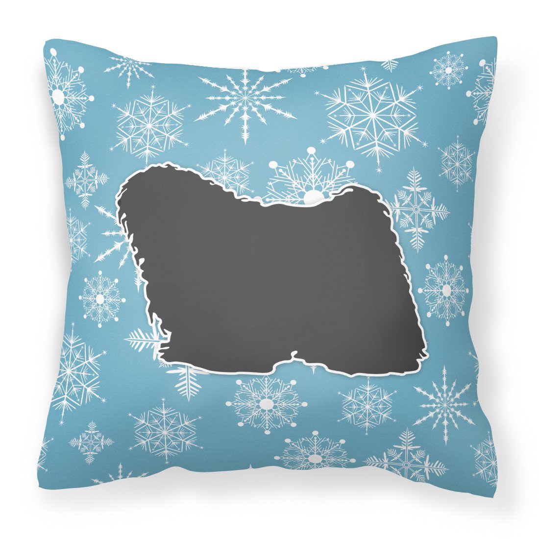 Winter Snowflake Puli Fabric Decorative Pillow BB3563PW1818 by Caroline's Treasures