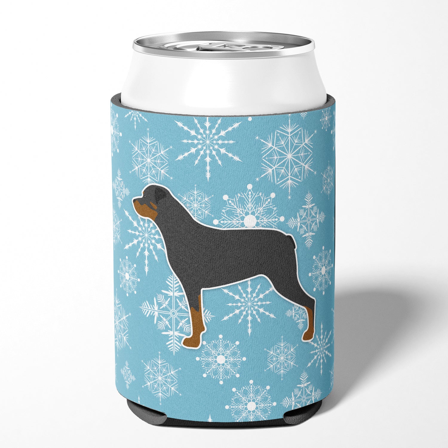 Winter Snowflake Rottweiler Can or Bottle Hugger BB3566CC
